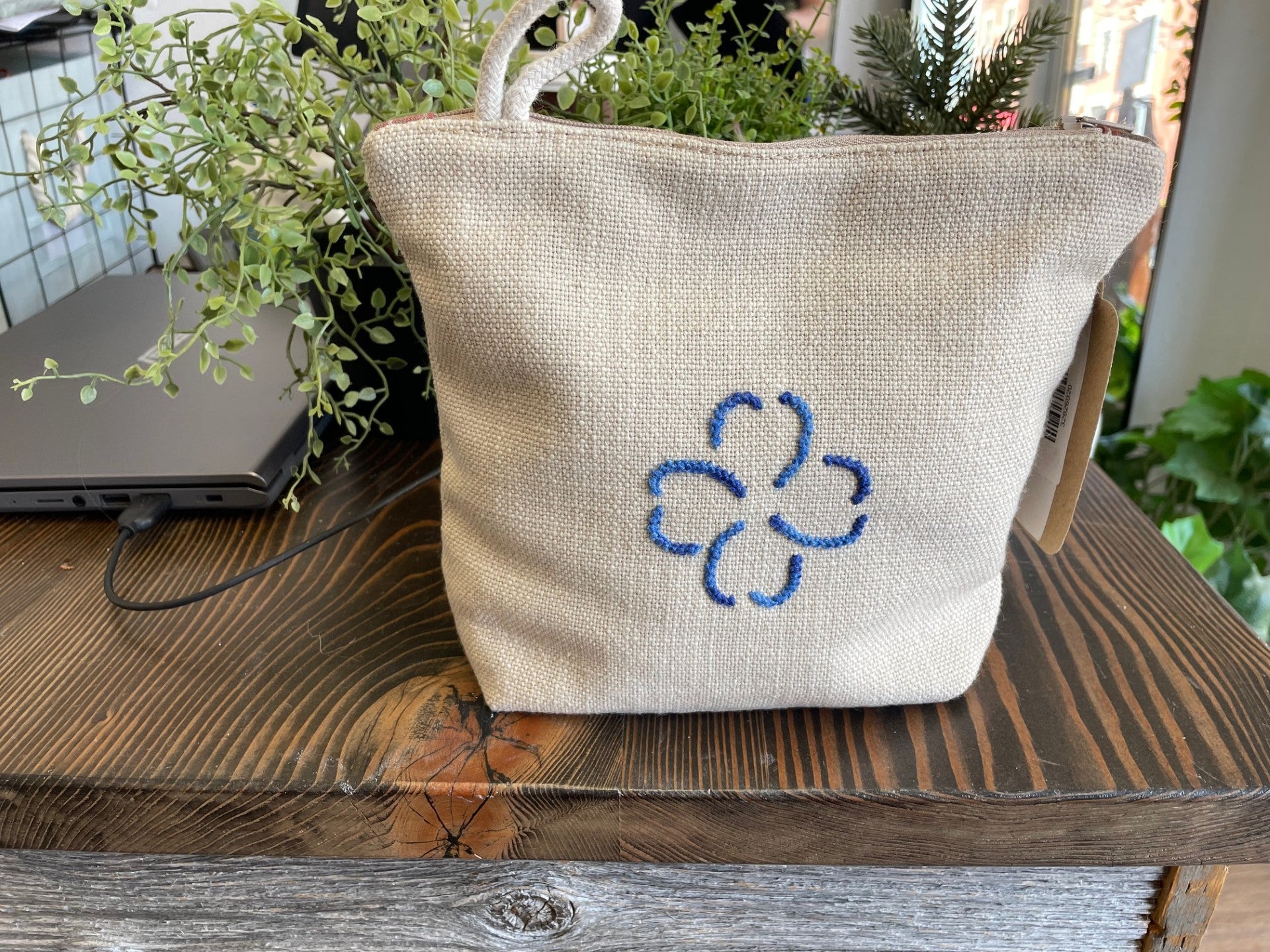 Embroidered Dragonfly Pouch