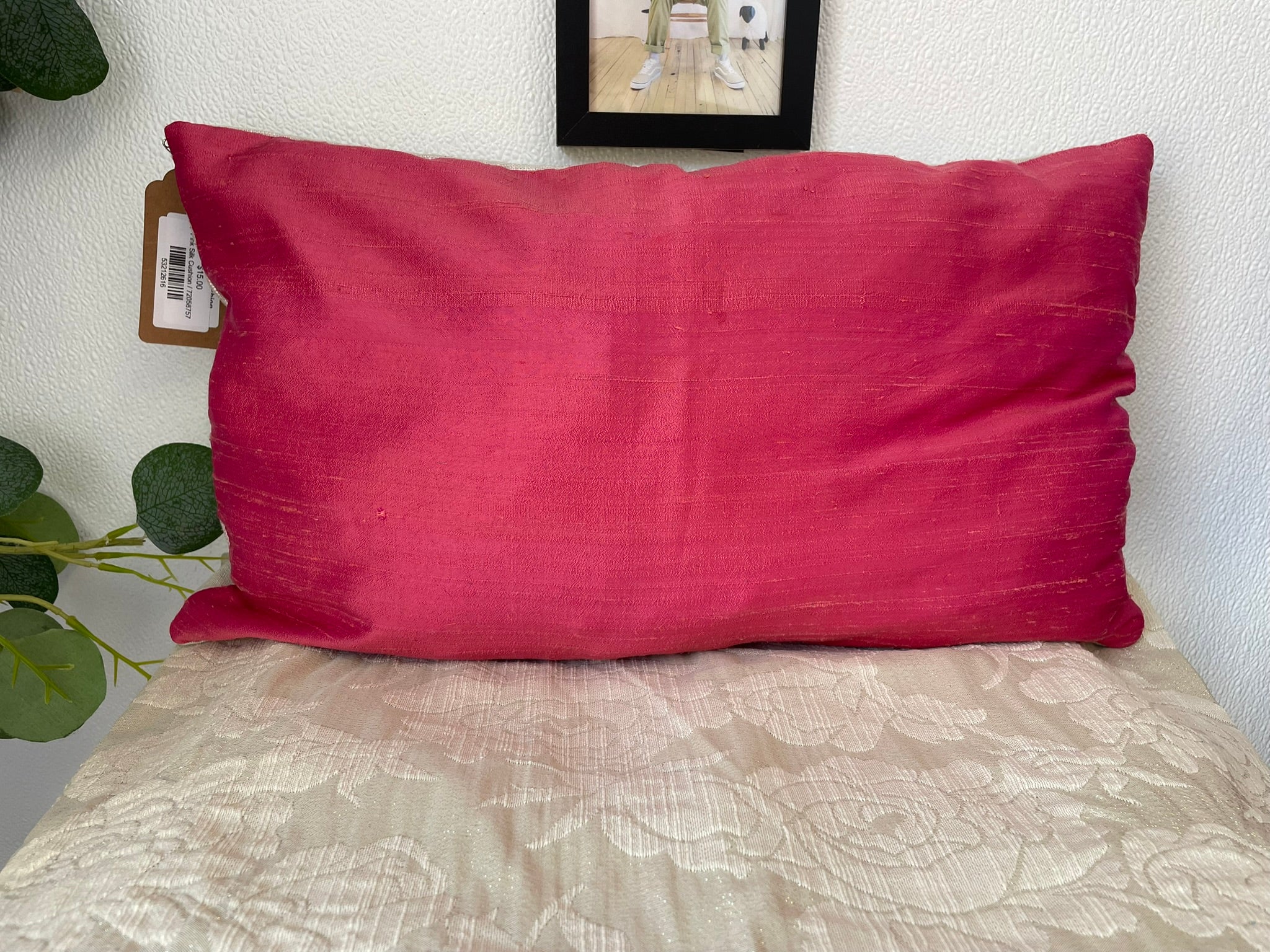 Pink Silk Cushion