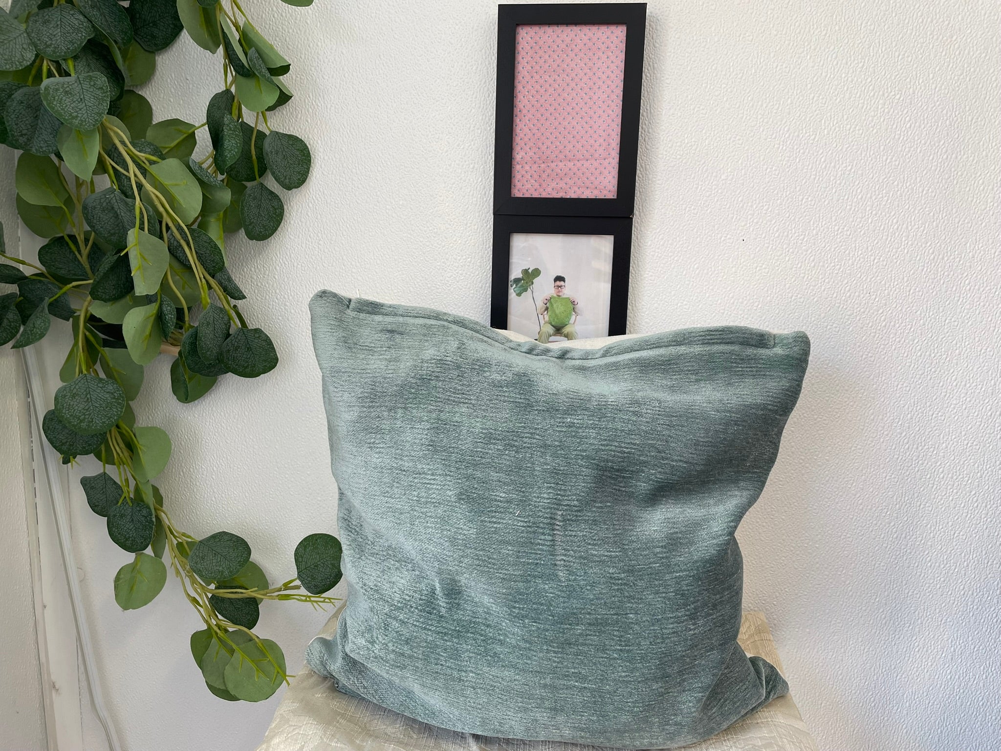 Aqua Velvet Cushion Cover