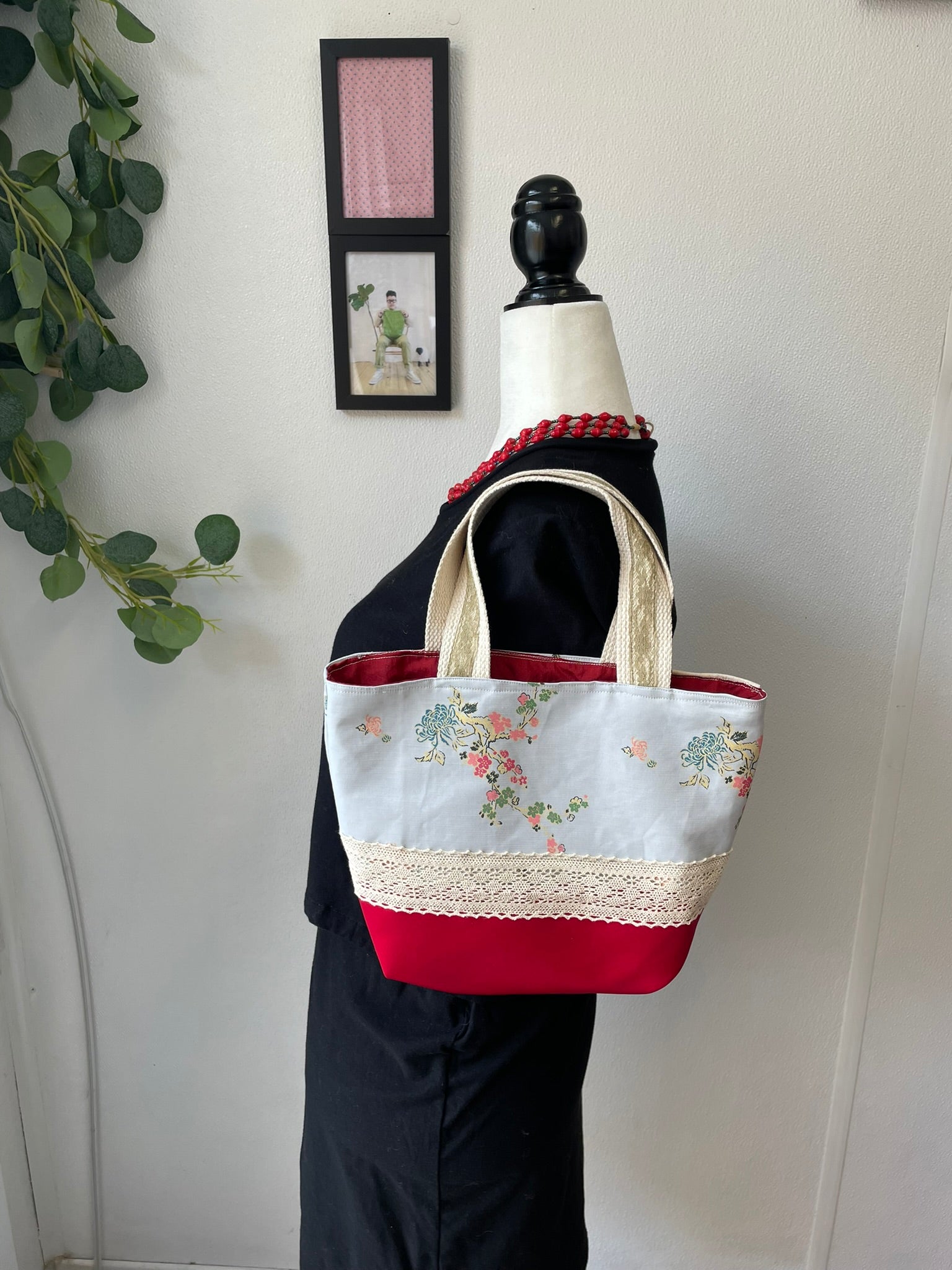 Vintage Elegance Upcycled Tote