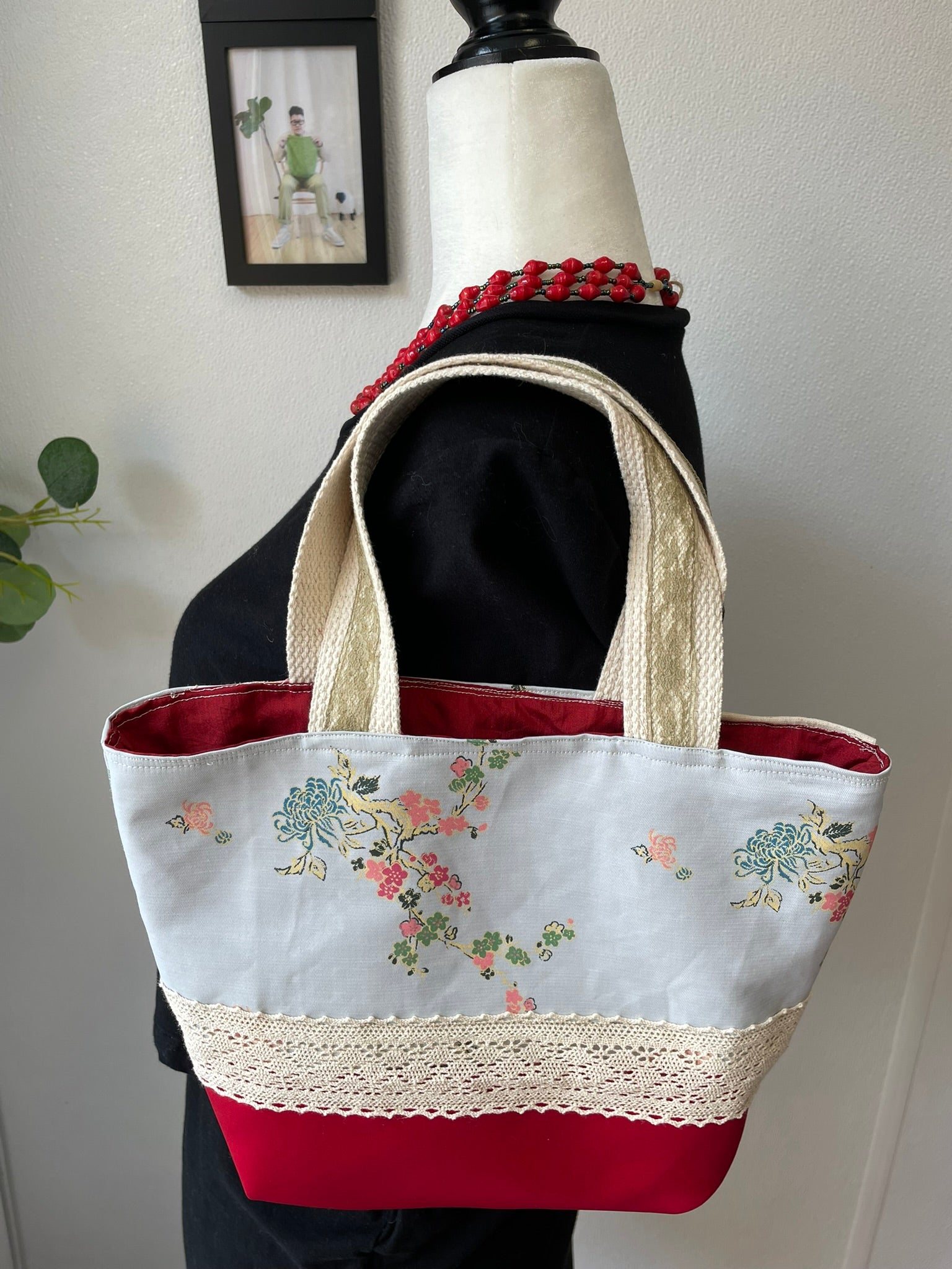 Vintage Elegance Upcycled Tote