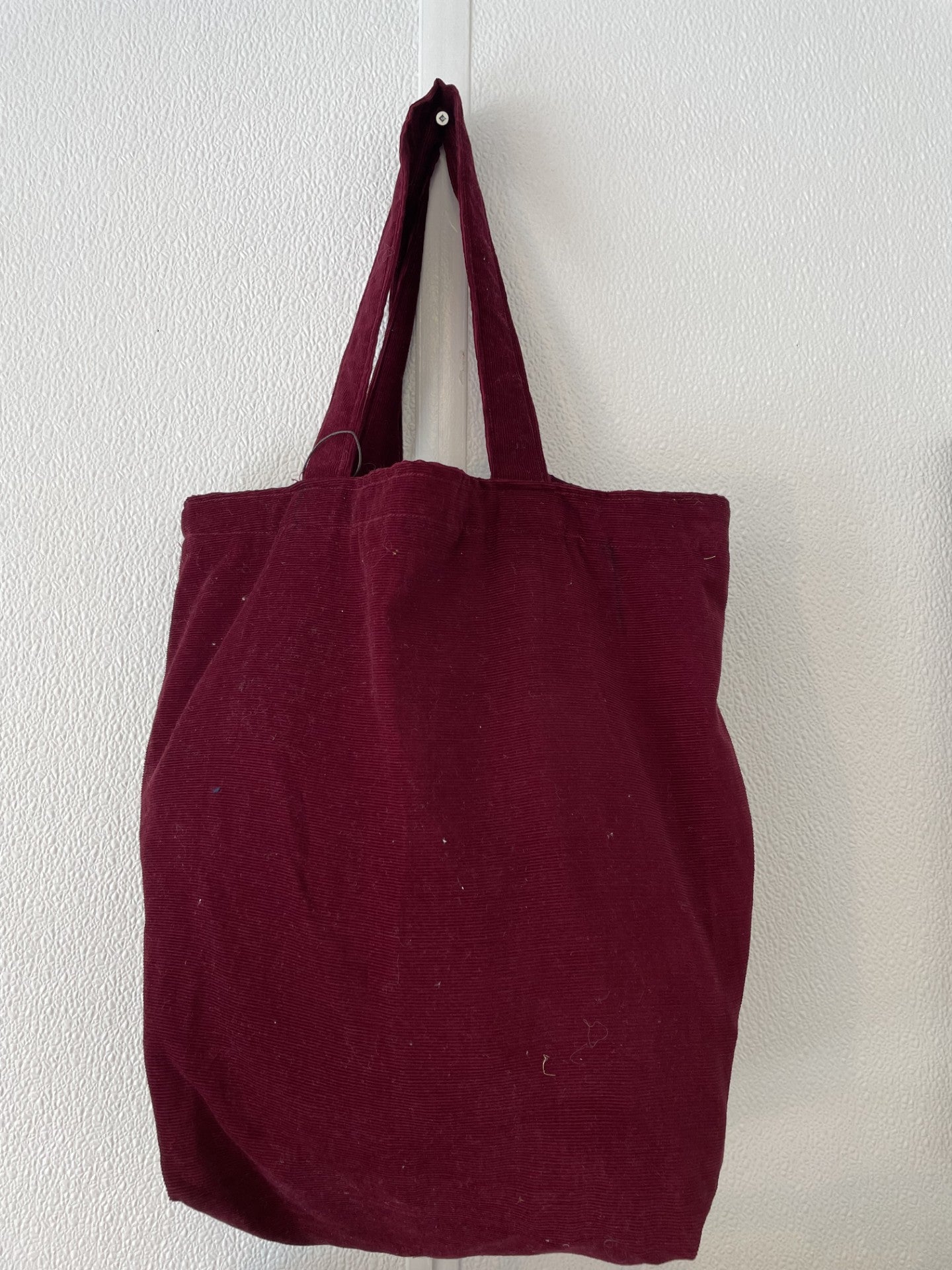Burgundy Ribbed Tote