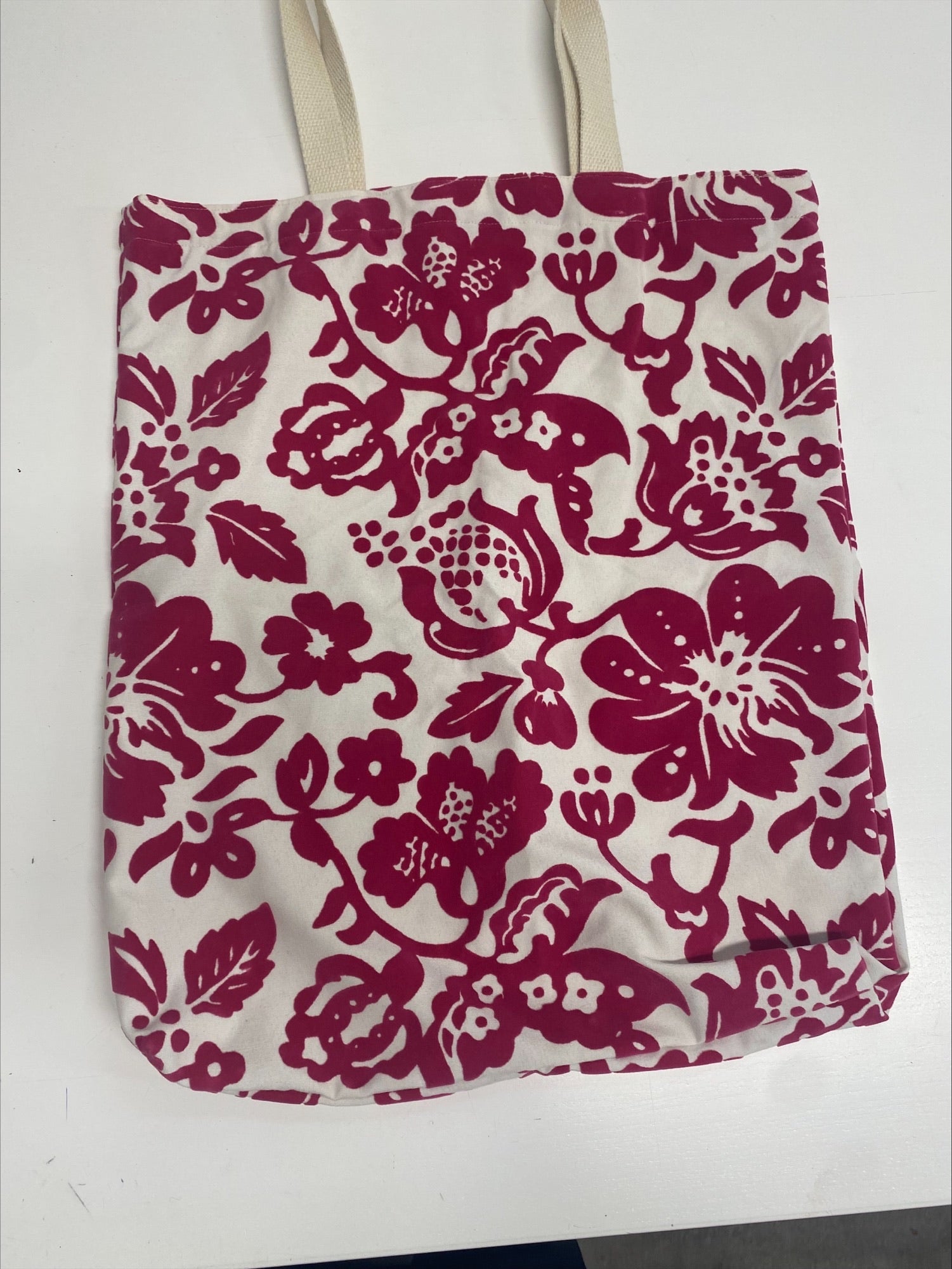 Hot Pink Floral Tote