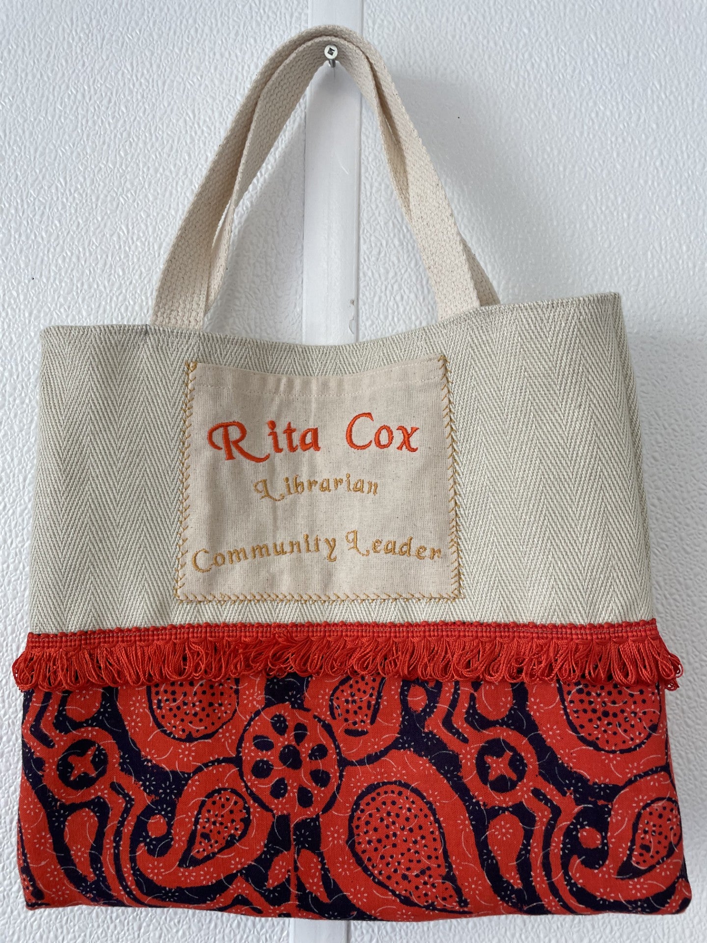 Rita Cox Tribute Tote – Handcrafted & Upcycled