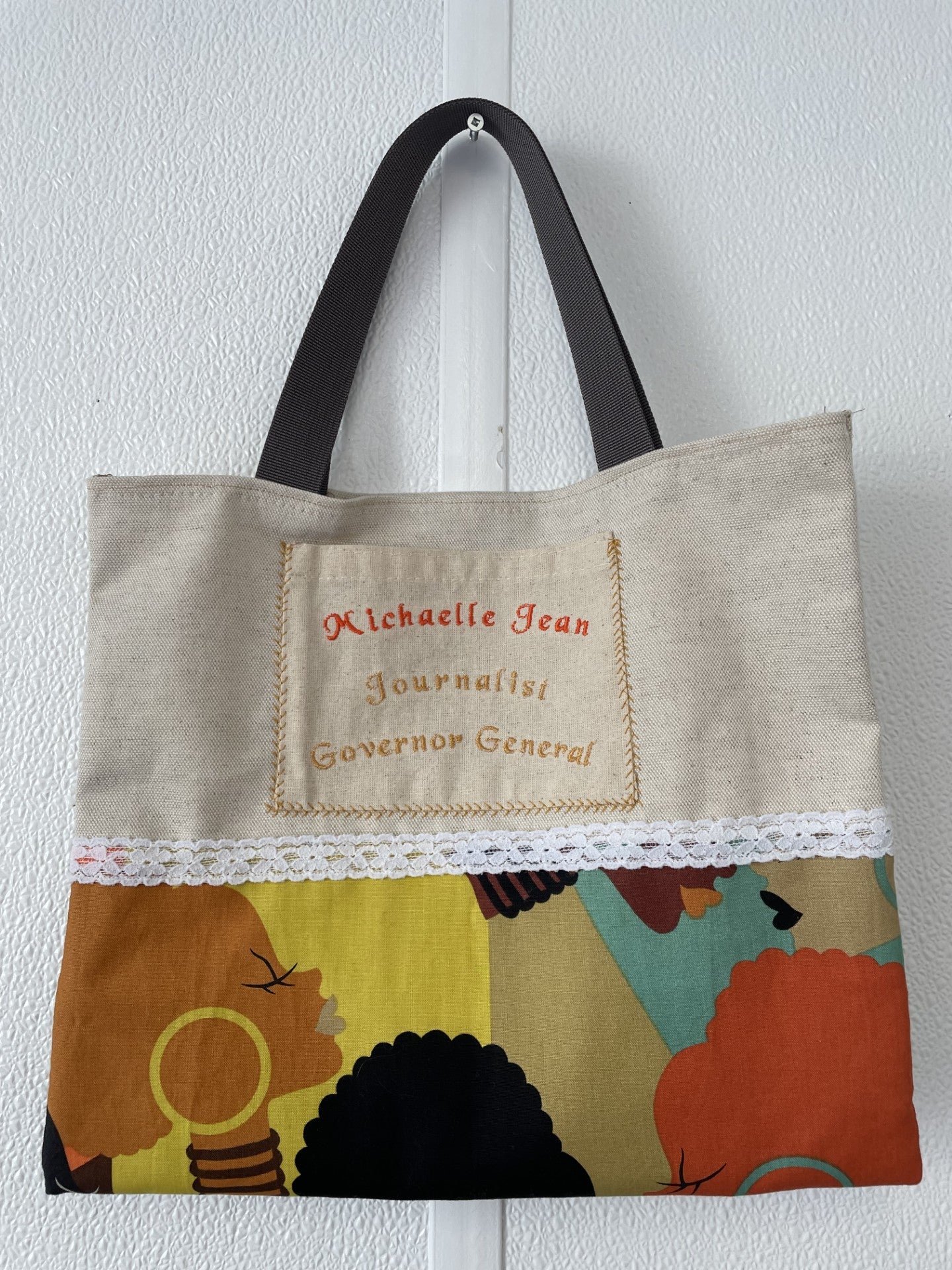 Michaëlle Jean Tribute Tote – Handmade & Upcycled
